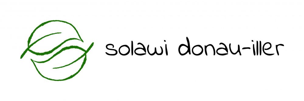 Logo der solawi donau-iller in grün und schwarz